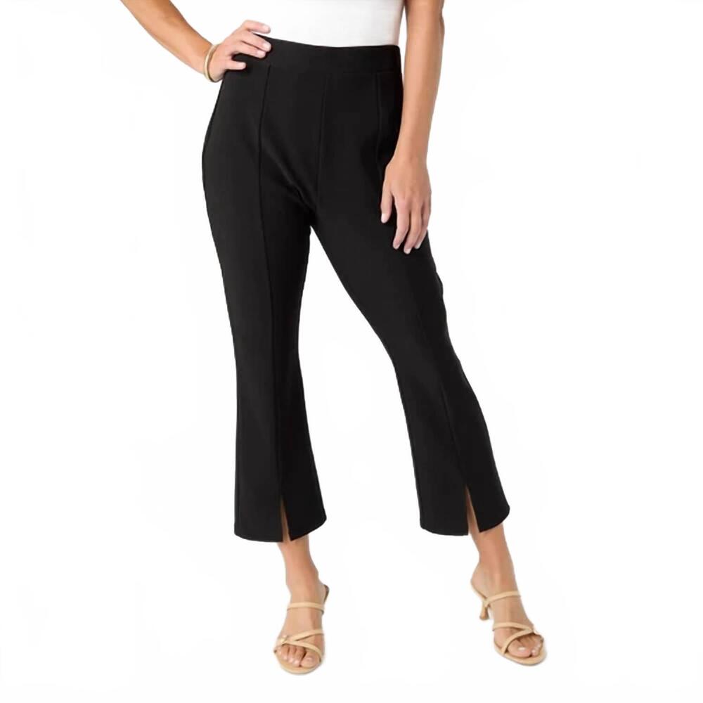 NEW COCO + CARMEN georgie front seam capri pants in black